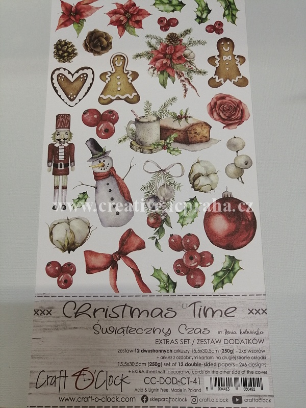 Christmas Time I - set12ks- 2x6/15.5x30.5cm250gsm